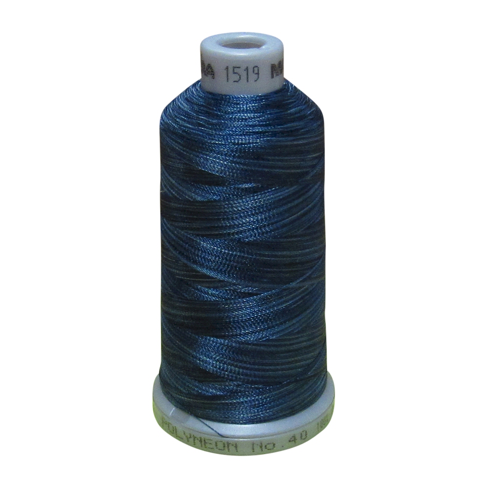 1519 Denim Multi-Color Madeira Polyneon Polyester Embroidery Thread 1000 Meter Spool - CLOSEOUT