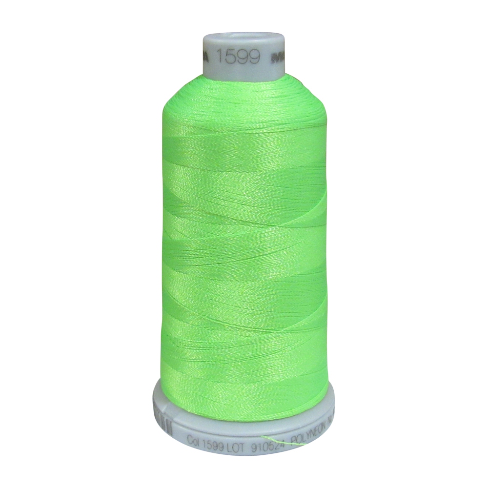1599 Fluorescent Green Madeira Polyneon Polyester Embroidery Thread 1000 Meter Spool - CLOSEOUT