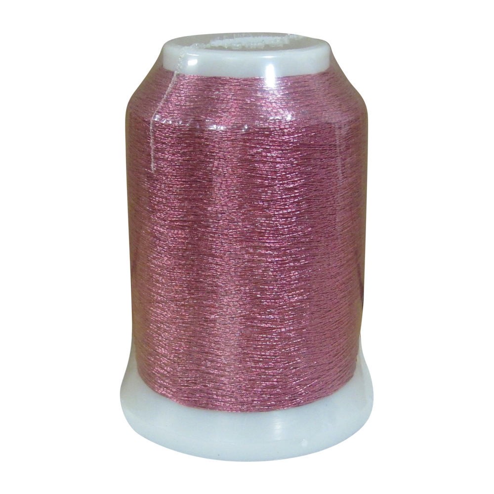 Yenmet Metallic Thread - SN7 (7023) Solid Pink 1000 Meter Spool