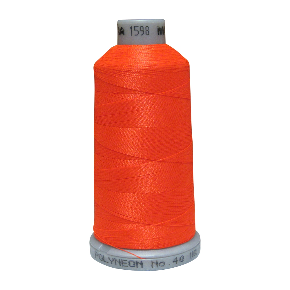 1598 Fluorescent Orange Madeira Polyneon Polyester Embroidery Thread 1000 Meter Spool - CLOSEOUT