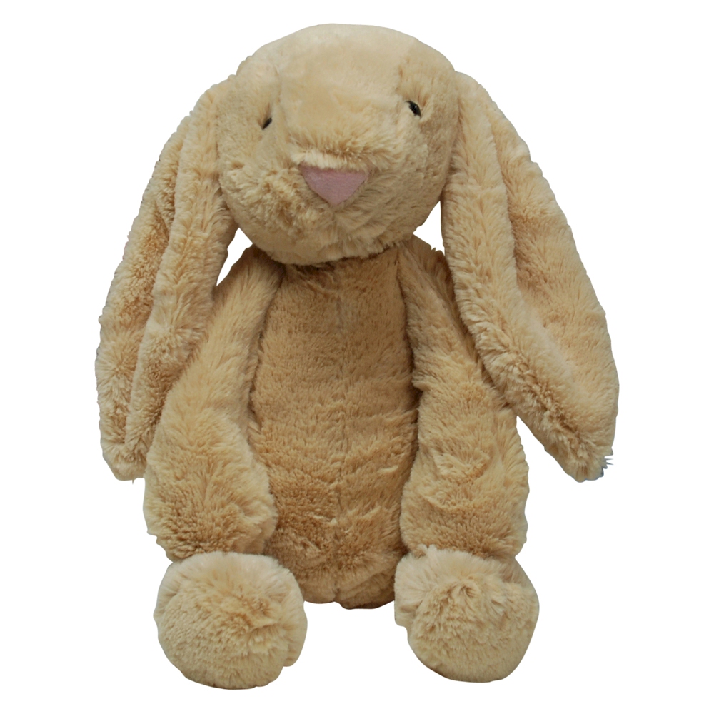 Medium 16" Long-Eared Plush Easter Bunny - TAN - CLOSEOUT