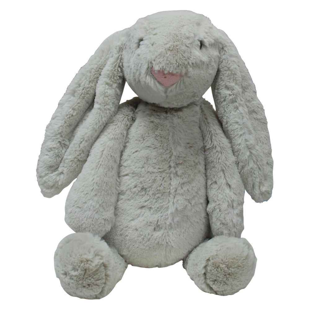Medium 16" Long-Eared Plush Easter Bunny - GRAY
