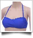 Juniors Ruffle Bandeau Bikini Swimsuit Top - ROYAL BLUE