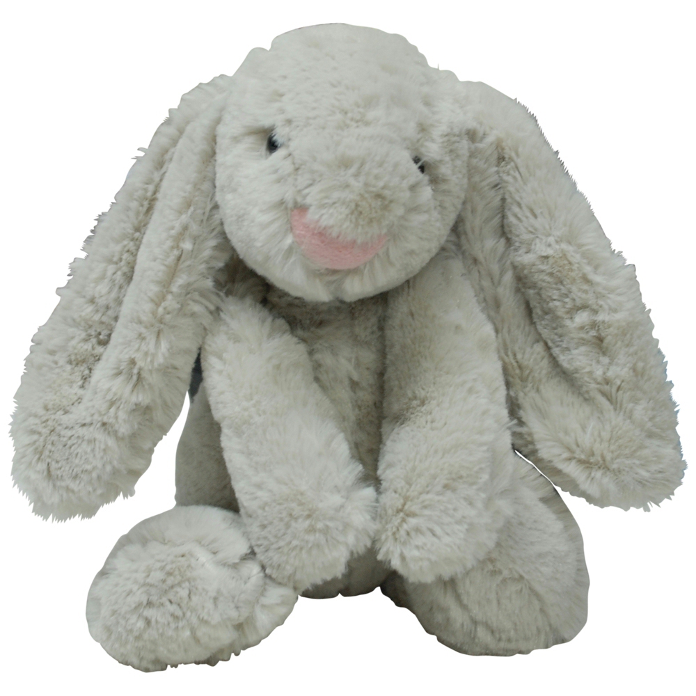 Small 10" Long-Eared Plush Easter Bunny - GRAY