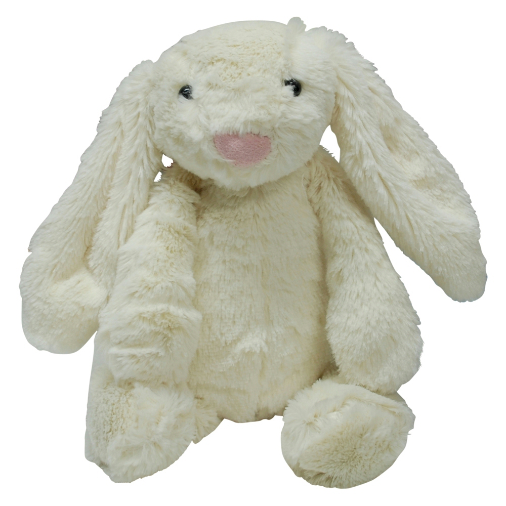 Small 10" Long-Eared Plush Easter Bunny - IVORY - CLOSEOUT