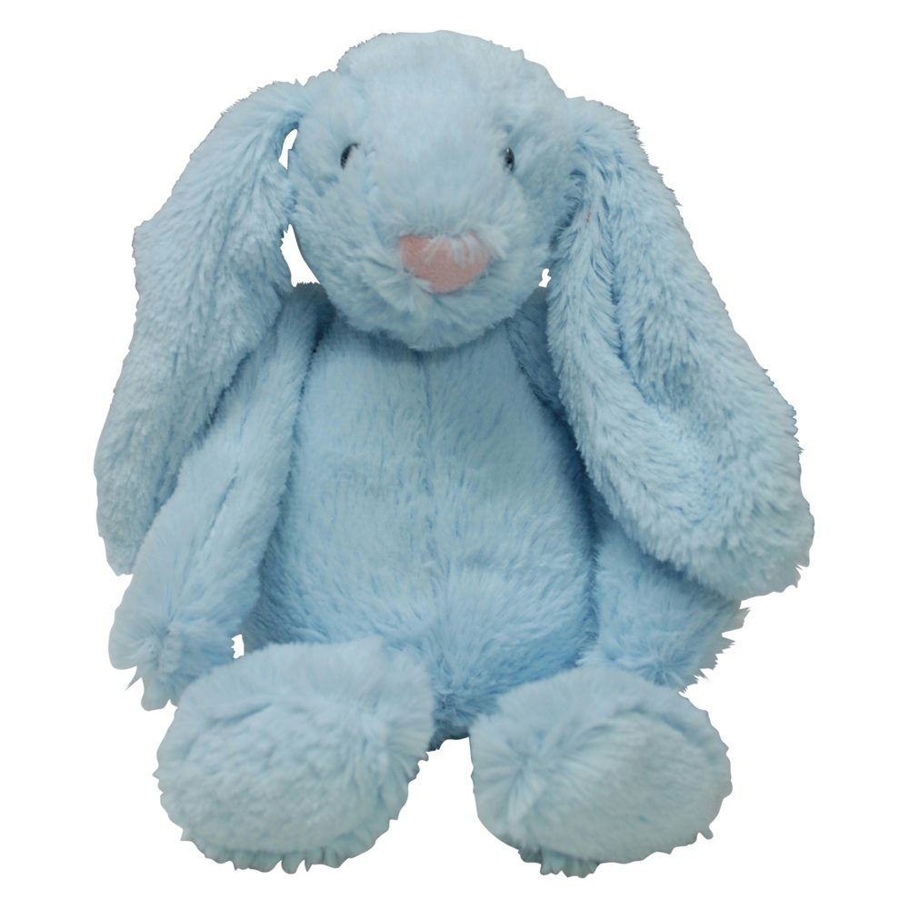 Small 10" Long-Eared Plush Easter Bunny - BLUE - CLOSEOUT