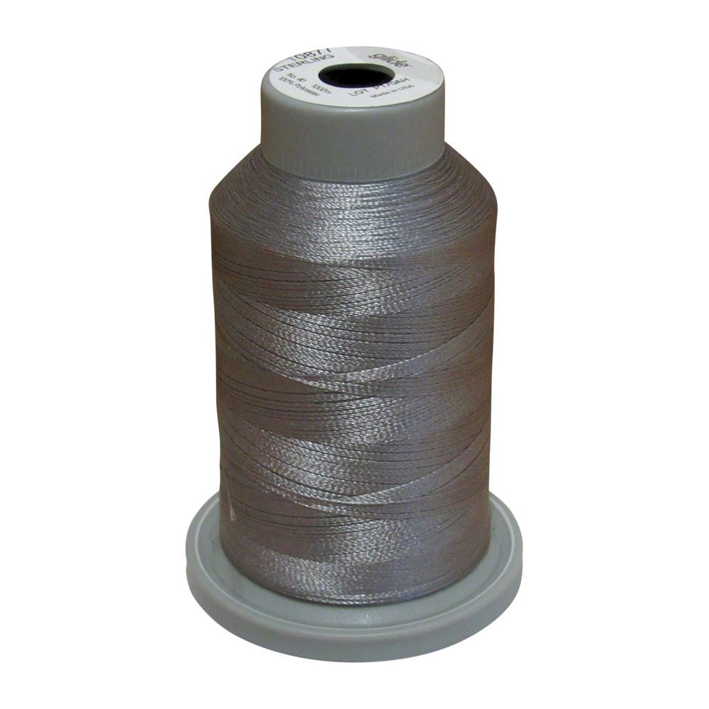 Glide Thread Trilobal Polyester No. 40 - 1000 Meter Spool - 10877 Sterling
