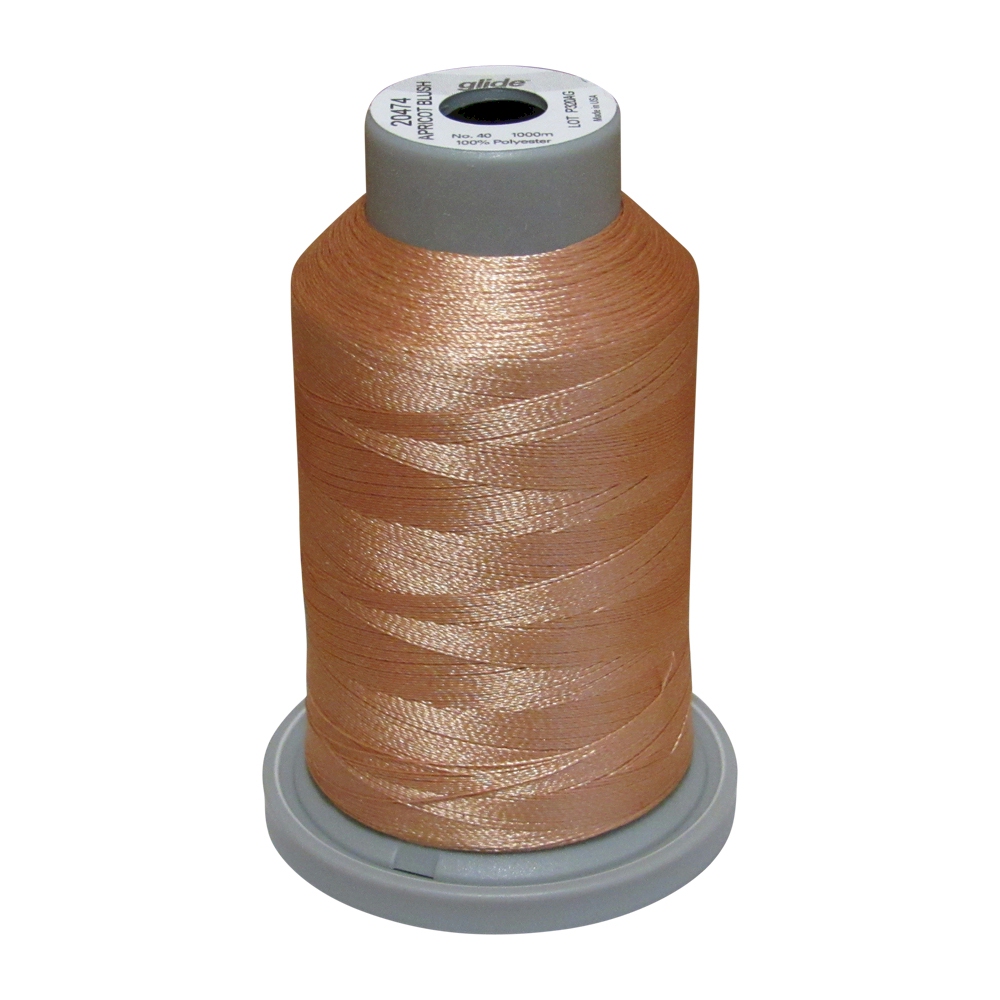 Glide Thread Trilobal Polyester No. 40 - 1000 Meter Spool - 20474 Apricot Blush