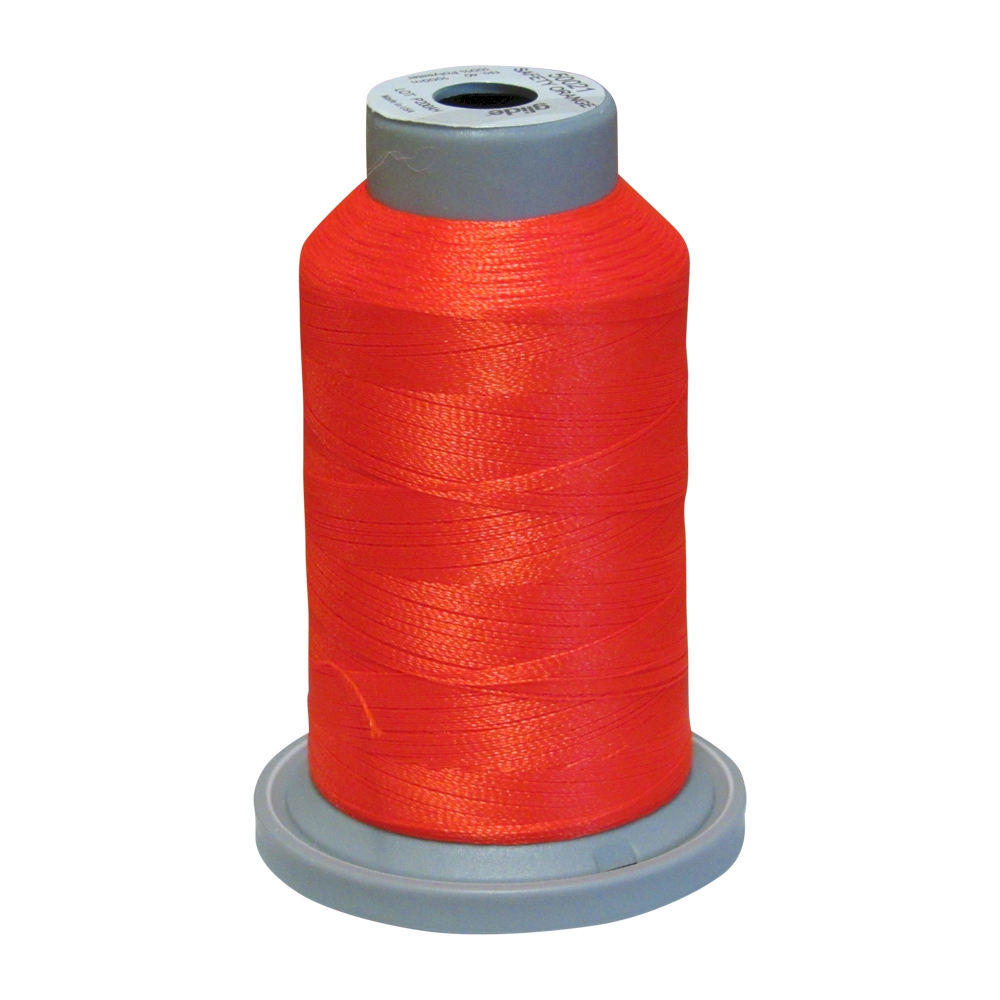 Glide Thread Trilobal Polyester No. 40 - 1000 Meter Spool - 50021 Safety Orange