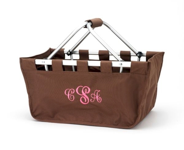 Foldable Market Tote Embroidery Blanks - BROWN