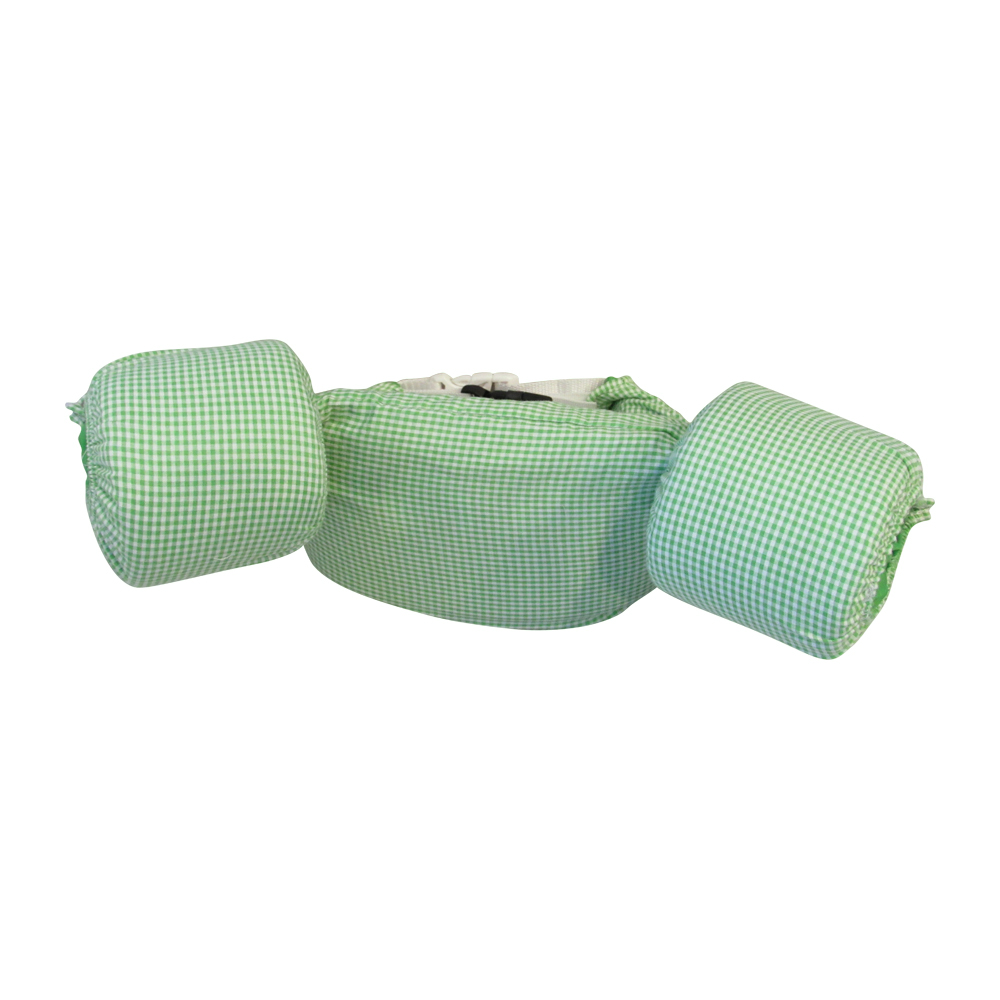 Gingham Personal Flotation Cover For Monograms - LIME - CLOSEOUT