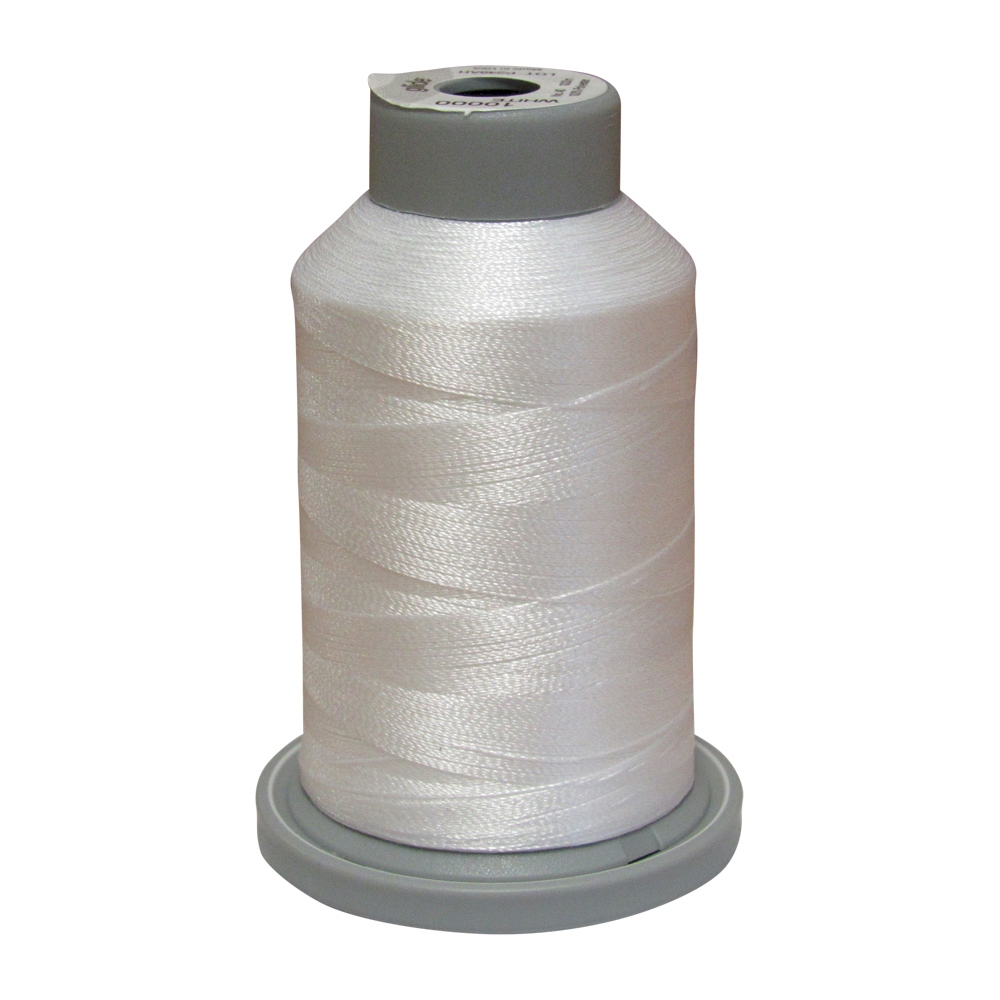 Glide Thread Trilobal Polyester No. 40 - 1000 Meter Spool - 10000 White