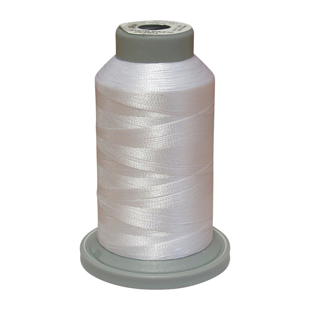 Glide Thread Trilobal Polyester No. 40 - 1000 Meter Spool - 10002 Super White