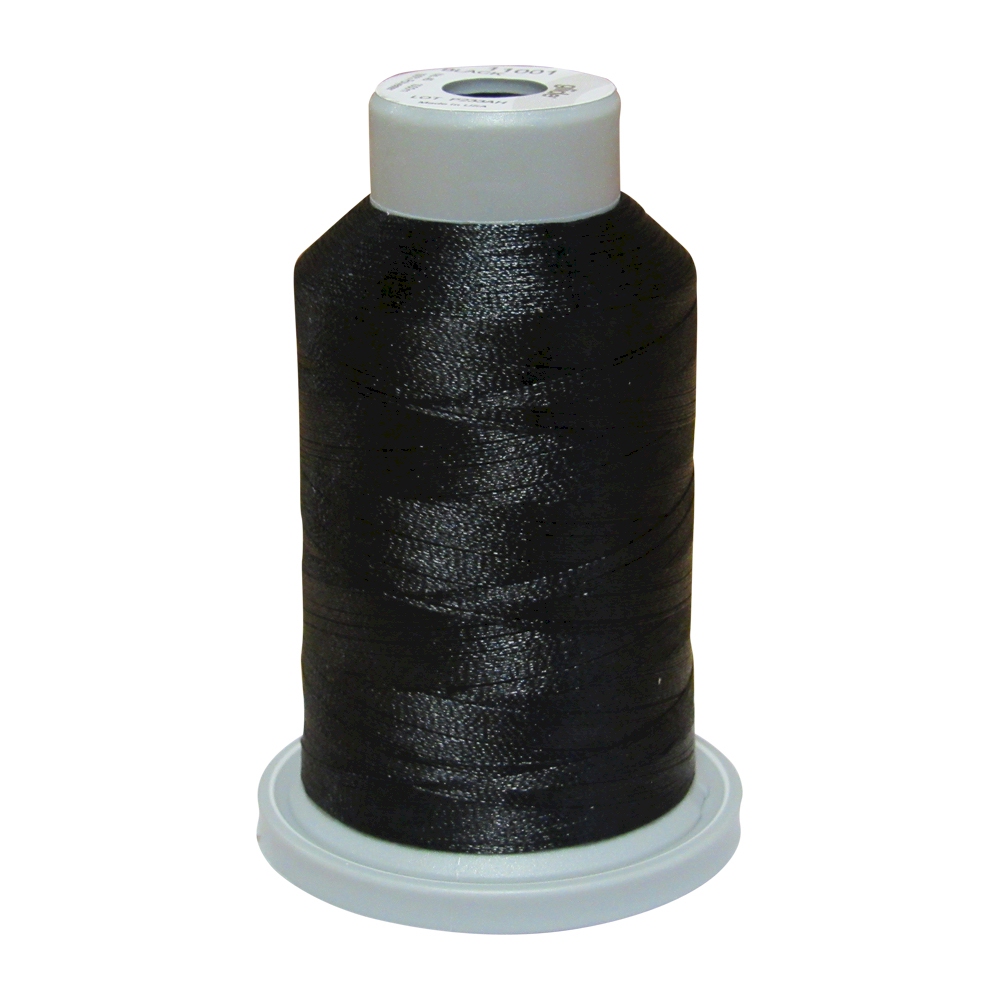 Glide Thread Trilobal Polyester No. 40 - 1000 Meter Spool - 11001 Black