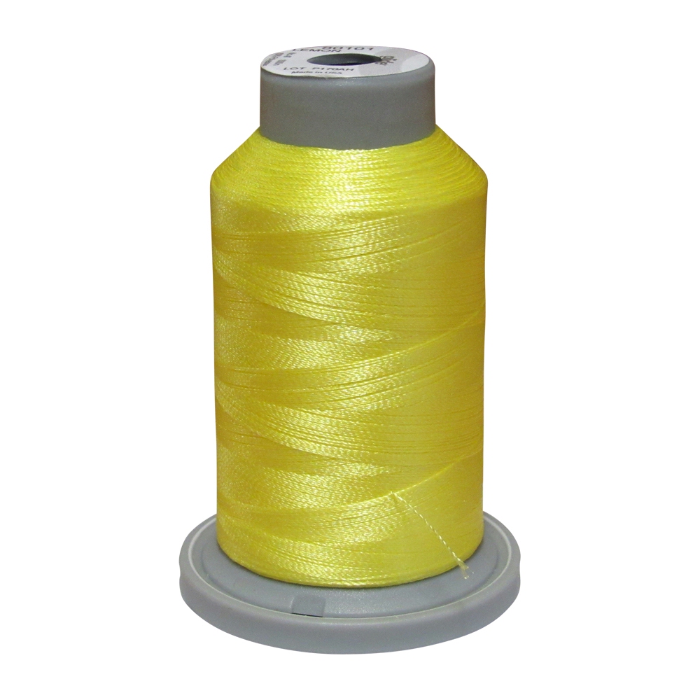 Glide Thread Trilobal Polyester No. 40 - 1000 Meter Spool - 80101 Lemon
