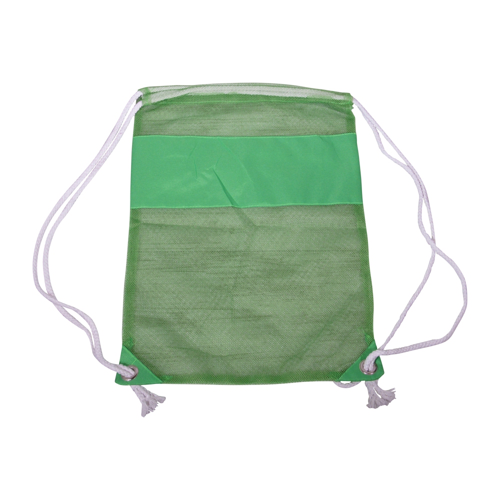 The Coral Palms® Beach and Pool Mesh Drawstring Pack - LIME - CLOSEOUT