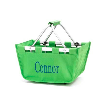 Mini Foldable Market Tote Embroidery Blanks - GREEN