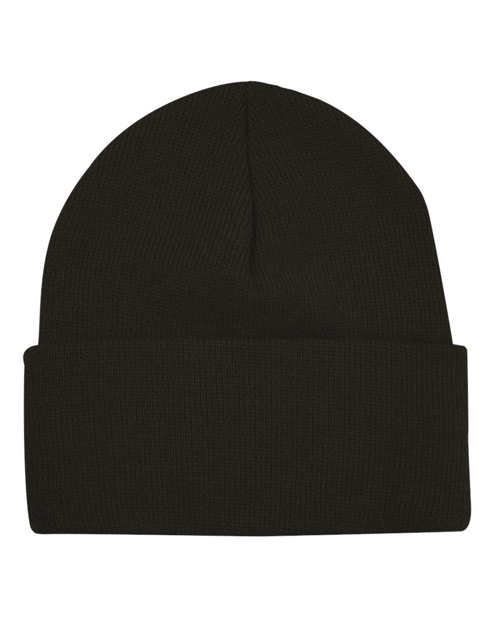 Bayside Made in the USA 12" Solid Knit Beanie Embroidery Blanks - BLACK