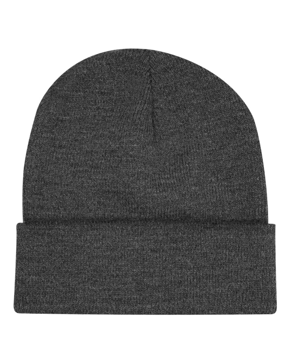 Bayside Made in the USA 12" Solid Knit Beanie Embroidery Blanks - CHARCOAL
