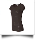 Bella + Canvas Ladies' Burnout T-Shirt Embroidery Blanks - CHOCOLATE