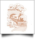 Train Scenes "Light Stitches" Embroidery Designs by Dakota Collectibles on a CD-ROM 970618