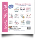 Love My Cat Mini Collection of Embroidery Designs by Dakota Collectibles on a CD-ROM 970625
