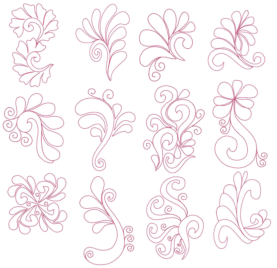 Festive Flourish Mylar Embroidery Designs by Purely Gates Embroidery
