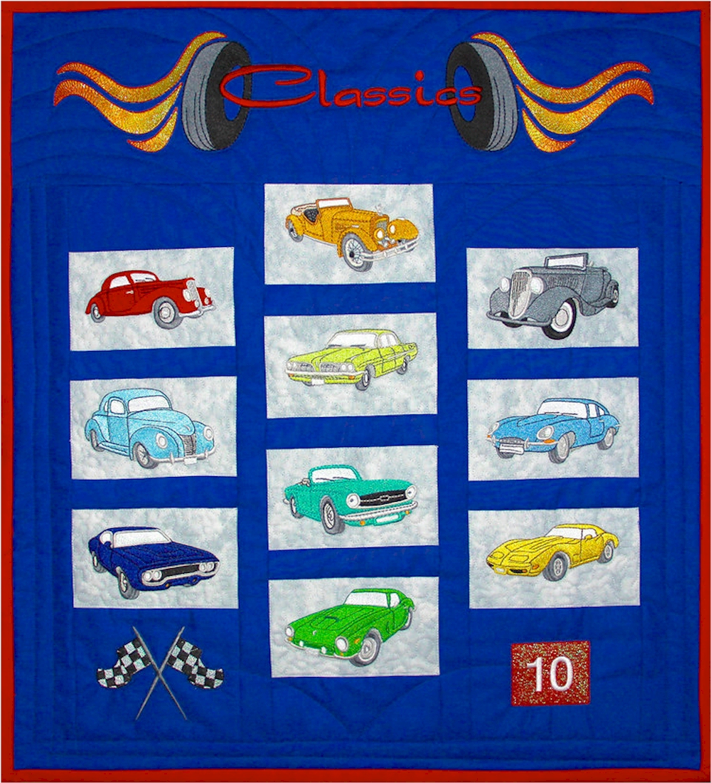 Cars 2 Mylar Embroidery Designs by Purely Gates Embroidery