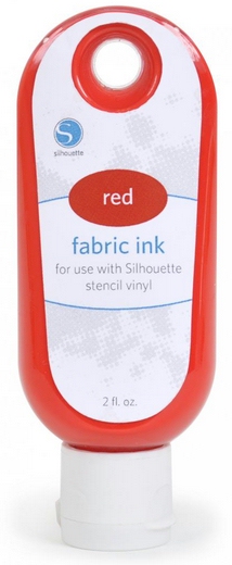 Silhouette Fabric Ink 2.0oz Bottle - RED - CLOSEOUT