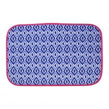 The Coral Palms® Swimsuit Saver Roll-up Neoprene Mat - Blue Ikat Ogee Collection