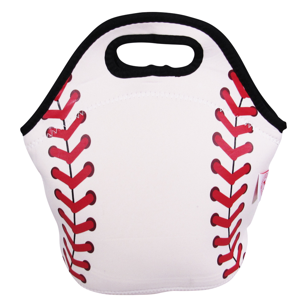 The Coral Palms® Baseball Print Neoprene Lunch Tote