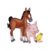 Barnyard Buddies Embroidery Designs by Amazing Designs on a Multi-Format CD-ROM ADP-40