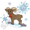 Animals with Snowflakes Embroidery Designs by Dakota Collectibles on a CD-ROM 970317