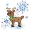Animals with Snowflakes Embroidery Designs by Dakota Collectibles on a CD-ROM 970317