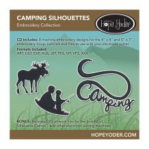 Camping Silhouettes Embroidery Design + SVG Collection CD-ROM by Hope Yoder