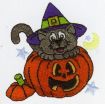 Halloween 2 Glow In The Dark Embroidery Designs by Dakota Collectibles on a Multi-Format CD-ROM