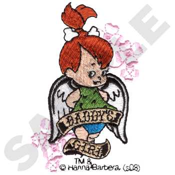 Pebbles from The Flintstones Embroidery Designs on a Multi-Format CD-ROM LS01601