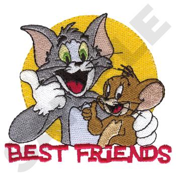 Tom and Jerry Embroidery Designs on a Multi-Format CD-ROM LS01602