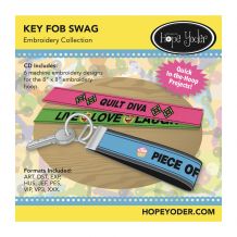 Key Fob Swag Embroidery Design Collection CD-ROM by Hope Yoder