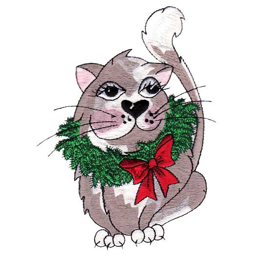 Kitty Kitty Christmas by Loralie Designs Embroidery Designs on a Multi-Format CD-ROM 630071