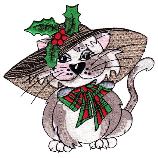 Kitty Kitty Christmas Embroidery Designs by Loralie Designs