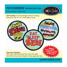 Patchwerkz Sewing Edition Embroidery Design + SVG Collection CD-ROM by Hope Yoder