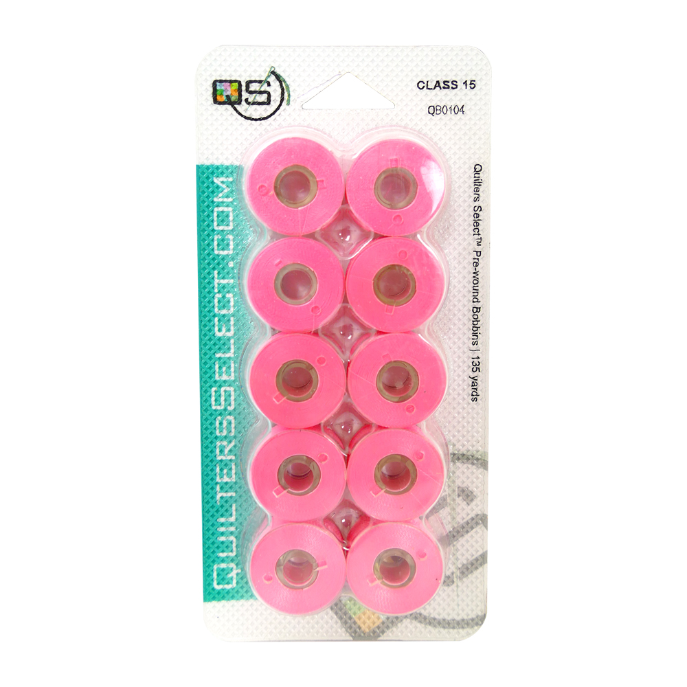 Quilters Select - Select Para Cotton Poly 80wt Thread Class 15 Pre-Wound Bobbins - 10/pack - Rosetta