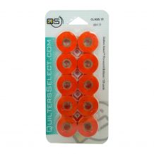 Quilters Select - Select Para Cotton Poly 80wt Thread Class 15 Pre-Wound Bobbins - 10/pack - Orange