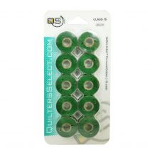 Quilters Select - Select Para Cotton Poly 80wt Thread Class 15 Pre-Wound Bobbins - 10/pack - Wreath Green