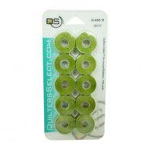 Quilters Select - Select Para Cotton Poly 80wt Thread Class 15 Pre-Wound Bobbins - 10/pack - Bean Green