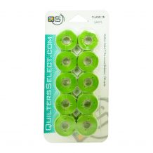 Quilters Select - Select Para Cotton Poly 80wt Thread Class 15 Pre-Wound Bobbins - 10/pack - Mineral Green