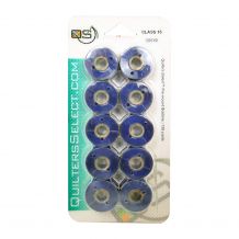 Quilters Select - Select Para Cotton Poly 80wt Thread Class 15 Pre-Wound Bobbins - 10/pack - Navy Satin