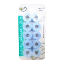 Quilters Select - Select Para Cotton Poly 80wt Thread Class 15 Pre-Wound Bobbins - 10/pack - Light Blue