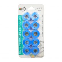 Quilters Select - Select Para Cotton Poly 80wt Thread Class 15 Pre-Wound Bobbins - 10/pack - Twinkle Blue